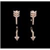 Image 1 : 0.30 ctw Diamond Earrings - 14KT Rose Gold