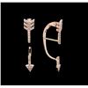 Image 2 : 0.30 ctw Diamond Earrings - 14KT Rose Gold