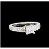 Image 1 : EGL USA Cert 1.11 ctw Diamond Ring - 18KT White Gold