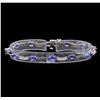 Image 1 : 14KT White Gold 5.15 ctw Tanzanite and Diamond Bracelet