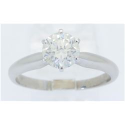 1.17 ctw Diamond Solitaire Ring - 14KT White Gold