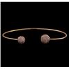 Image 1 : 14KT Rose Gold 0.54 ctw Diamond Bangle Bracelet