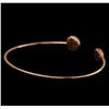 Image 2 : 14KT Rose Gold 0.54 ctw Diamond Bangle Bracelet