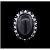 Image 2 : 83.29 ctw Star Sapphire and Diamond Ring - 14KT White Gold