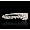 Image 1 : 14KT White Gold EGL Certified 1.53 ctw Diamond Ring