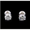 Image 1 : 1.42 ctw Diamond Stud Earrings - 14KT White Gold