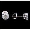 Image 2 : 1.42 ctw Diamond Stud Earrings - 14KT White Gold