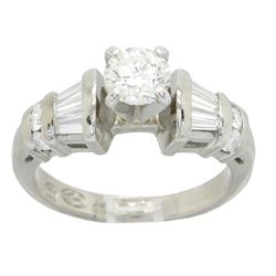 1.14 ctw Certified Diamond Ring - Platinum