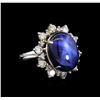 Image 1 : 14KT White Gold 14.74 ctw Sapphire and Diamond Ring