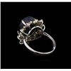 Image 3 : 14KT White Gold 14.74 ctw Sapphire and Diamond Ring