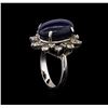 Image 4 : 14KT White Gold 14.74 ctw Sapphire and Diamond Ring