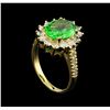 Image 3 : 2.90 ctw Tsavorite Garnet and Diamond Ring - 14KT Yellow Gold