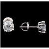 Image 2 : 1.45 ctw Diamond Stud Earrings - 14KT White Gold