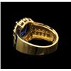 Image 3 : 14KT Yellow Gold GIA Certified 2.26 ctw Sapphire and Diamond Ring
