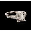 Image 1 : 14KT White Gold 1.07 ctw Diamond Ring