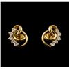 Image 1 : 0.50 ctw Diamond Earrings - 14KT Yellow Gold