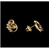 Image 2 : 0.50 ctw Diamond Earrings - 14KT Yellow Gold