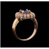 Image 4 : 14KT Rose Gold 1.68 ctw Tanzanite and Diamond Ring