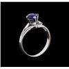 Image 4 : 1.13 ctw Sapphire Ring - 14KT White Gold