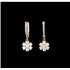 Image 1 : 1.08 ctw Diamond Earrings - 14KT Rose Gold