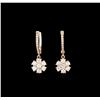 Image 1 : 1.08 ctw Diamond Earrings - 14KT Rose Gold