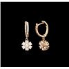 Image 2 : 1.08 ctw Diamond Earrings - 14KT Rose Gold