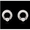 Image 1 : 18KT White Gold 1.58 ctw Diamond Earrings