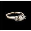Image 1 : 14KT White Gold 0.84 ctw Diamond Ring