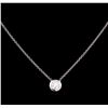 Image 1 : 0.40 ctw Diamond Necklace - 14KT White Gold