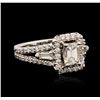 Image 1 : 14KT White Gold EGL USA Certified 2.03 ctw Diamond Ring