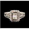 Image 2 : 14KT White Gold EGL USA Certified 2.03 ctw Diamond Ring