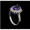 Image 4 : 14KT Two-Tone Gold 3.28 ctw Tanzanite and Diamond Ring