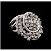 Image 1 : 14KT White Gold 0.62 ctw Diamond Ring
