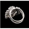 Image 3 : 14KT White Gold 0.62 ctw Diamond Ring