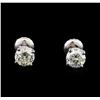 Image 1 : 1.22 ctw Diamond Stud Earrings - 14KT White Gold