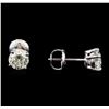 Image 2 : 1.22 ctw Diamond Stud Earrings - 14KT White Gold