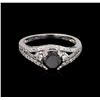 Image 2 : 2.00 ctw Black Diamond Ring - 14KT White Gold