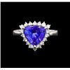 Image 2 : 14KT White Gold 2.76 ctw Tanzanite and Diamond Ring