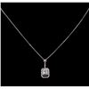 Image 2 : 1.25 ctw Diamond Pendant With Chain - 14KT White Gold