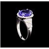 Image 4 : 14KT White Gold 3.62 ctw Tanzanite and Diamond Ring