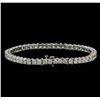 Image 2 : 8.30 ctw Diamond Tennis Bracelet - 14KT White Gold