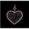 Image 1 : 2.61 ctw Black Diamond Pendant - 18KT White Gold
