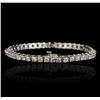 Image 2 : 14KT White Gold 7.60 ctw Diamond Tennis Bracelet
