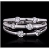 Image 2 : 14KT White Gold 0.60 ctw Diamond Ring