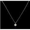 Image 2 : 14KT White Gold 0.50 ctw Diamond Pendant With Chain