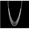Image 2 : 14KT White Gold 10.26 ctw Diamond Necklace
