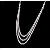 Image 3 : 14KT White Gold 10.26 ctw Diamond Necklace