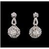 Image 1 : 0.84 ctw Diamond Earrings - 14KT White Gold