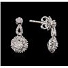 Image 2 : 0.84 ctw Diamond Earrings - 14KT White Gold