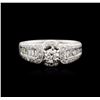 Image 2 : 18KT White Gold 0.90 ctw Diamond Ring